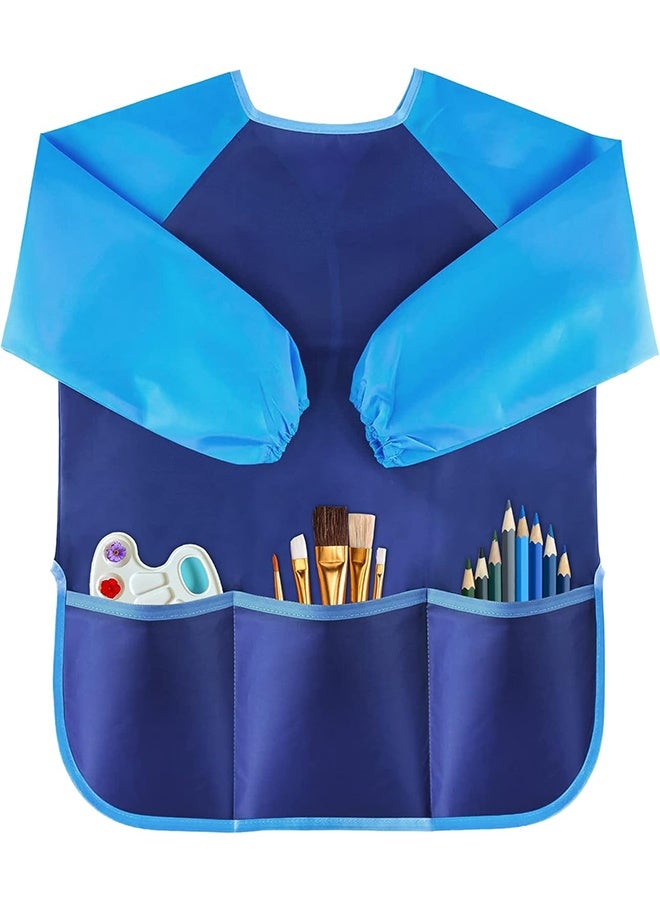YJ Kids Art Smock ,Toddler Paint Smock, Waterproof Long Sleeve painting apron kids with 3 Pockets for 3-8 Years Kids - Image 1
